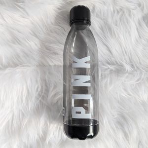 VS Pink Logo Gray Plastic Twist Top Water Bottle